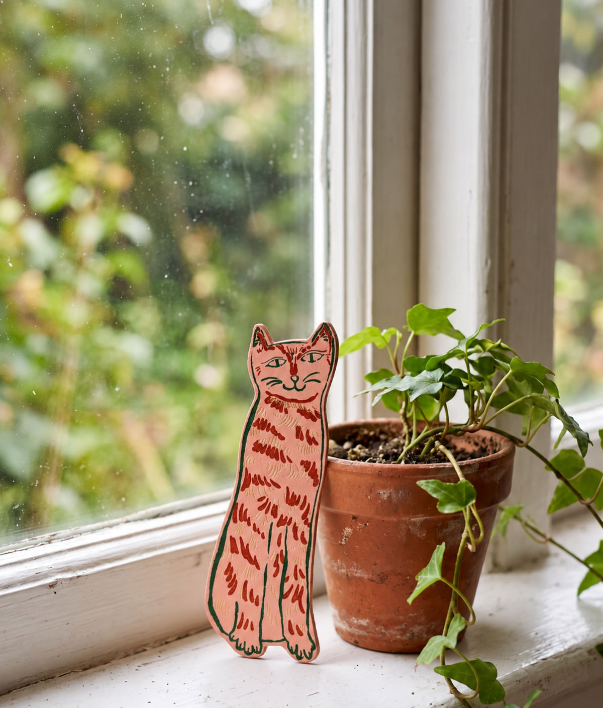 CAT TAILS Pale Pink Bookmark