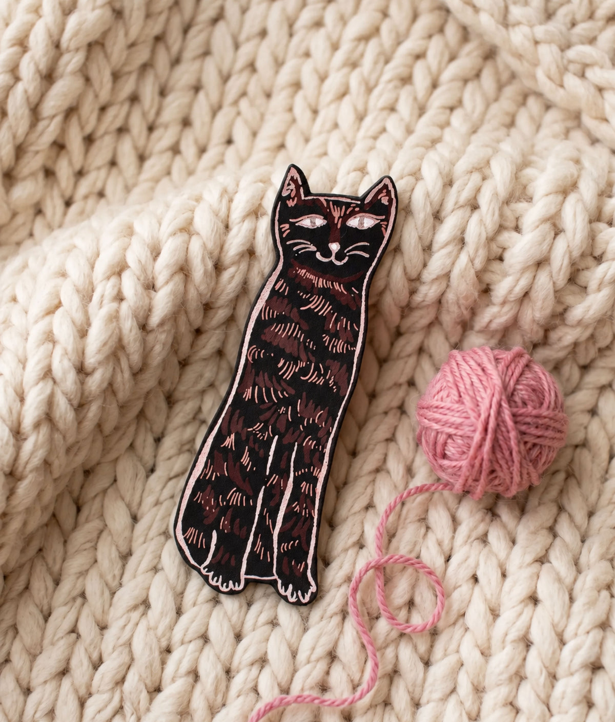 CAT TAILS Black Bookmark