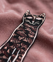 CAT TAILS Black Bookmark