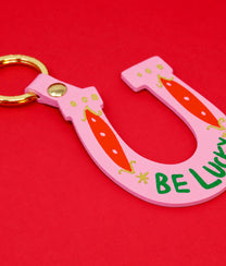 BE LUCKY Pale Pink Key Fob