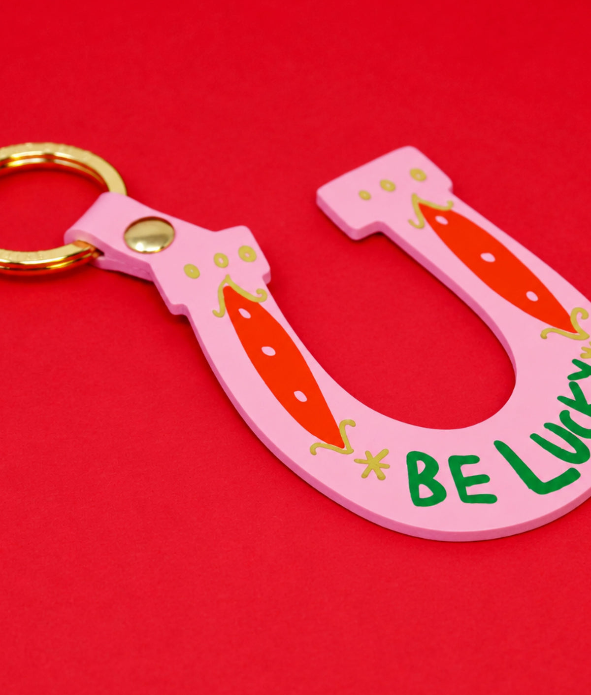 BE LUCKY Pale Pink Key Fob