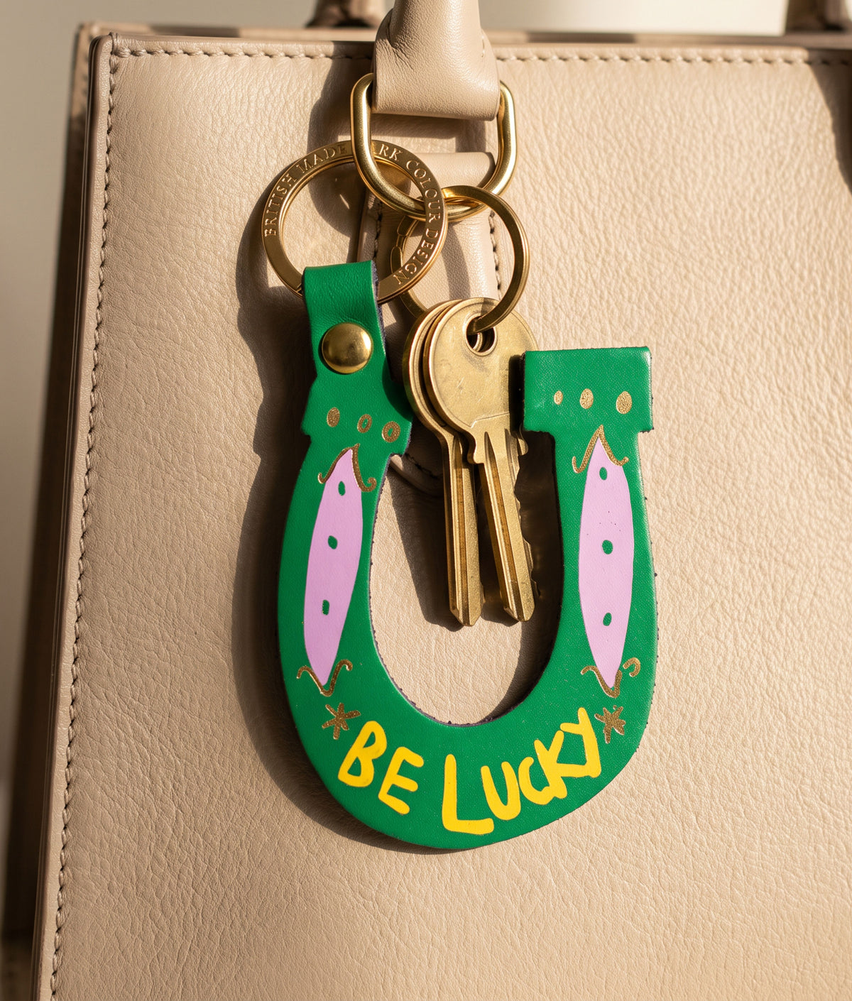 BE LUCKY Green Key Fob