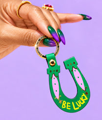 BE LUCKY Green Key Fob