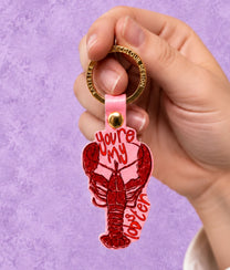YOU'RE MY LOBSTER Pale Pink Key Fob