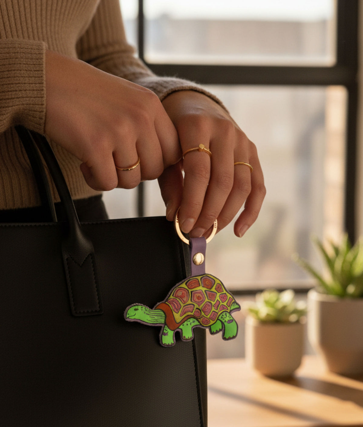 TORTOISE Lilac Key Fob