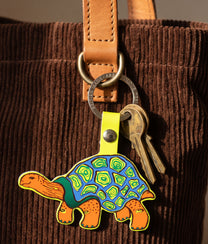 TORTOISE Neon Yellow Key Fob