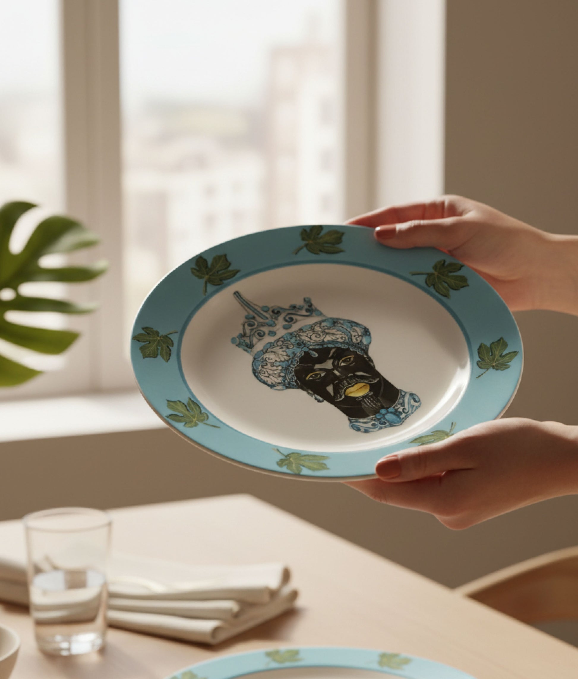 Big Azure Plate Moro