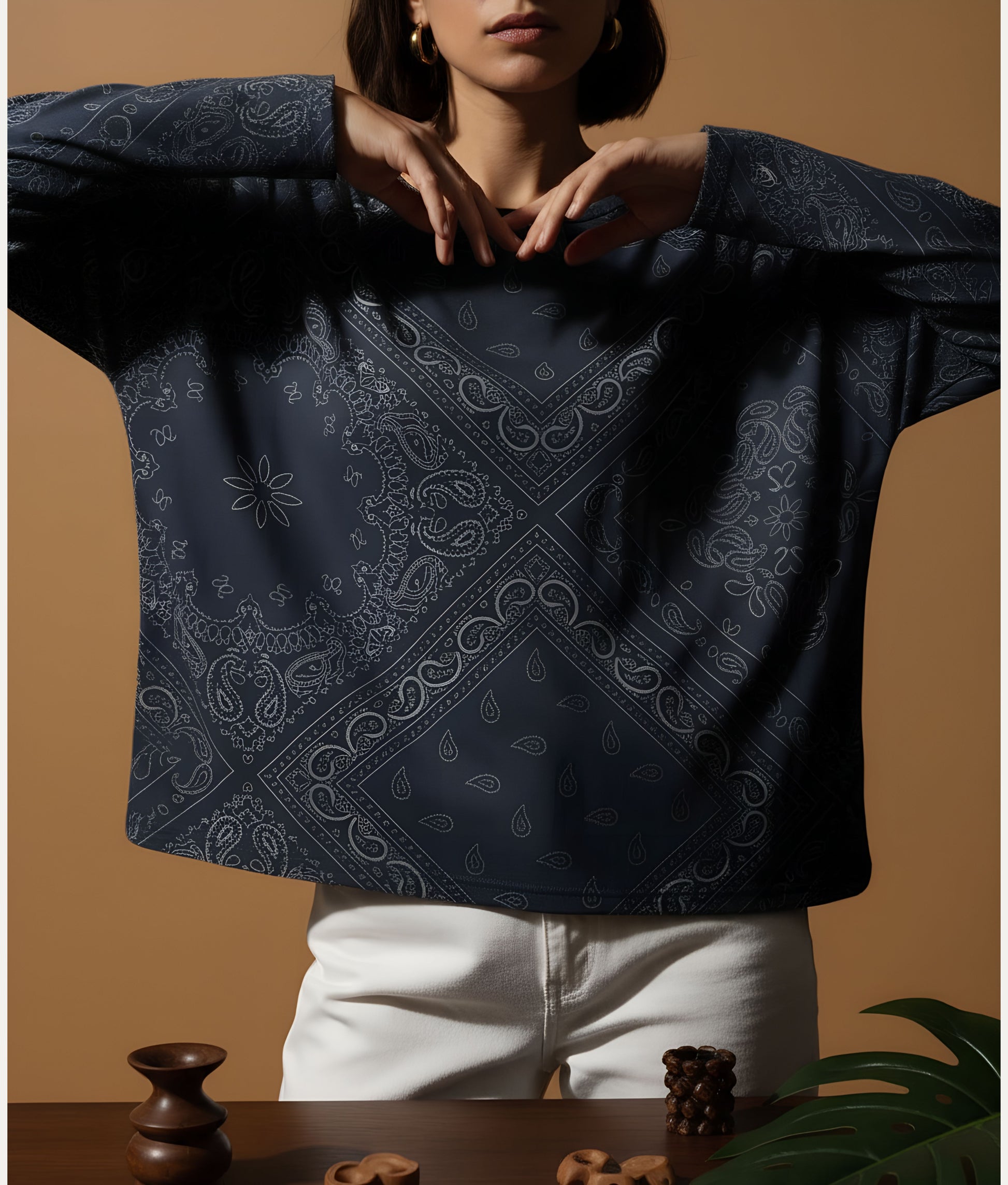 Blue Bandana Top