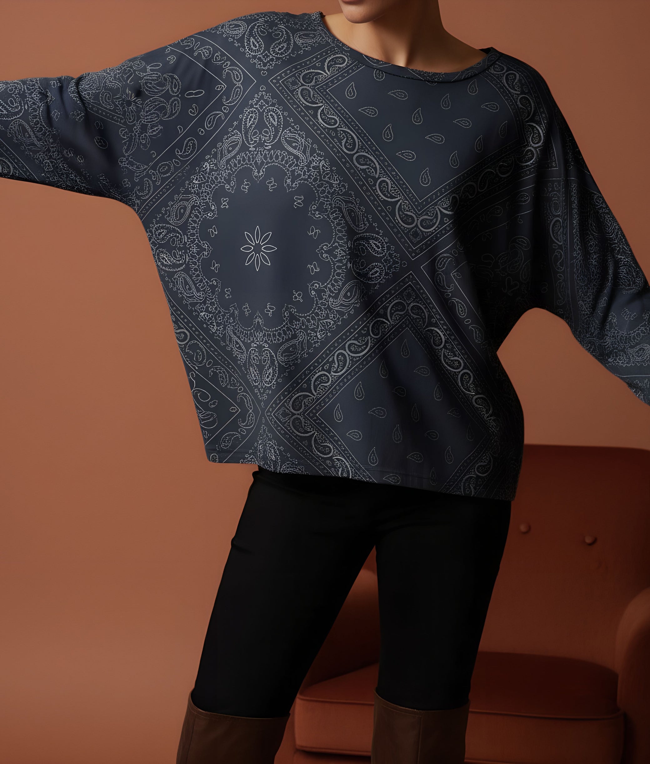 Blue Bandana Top