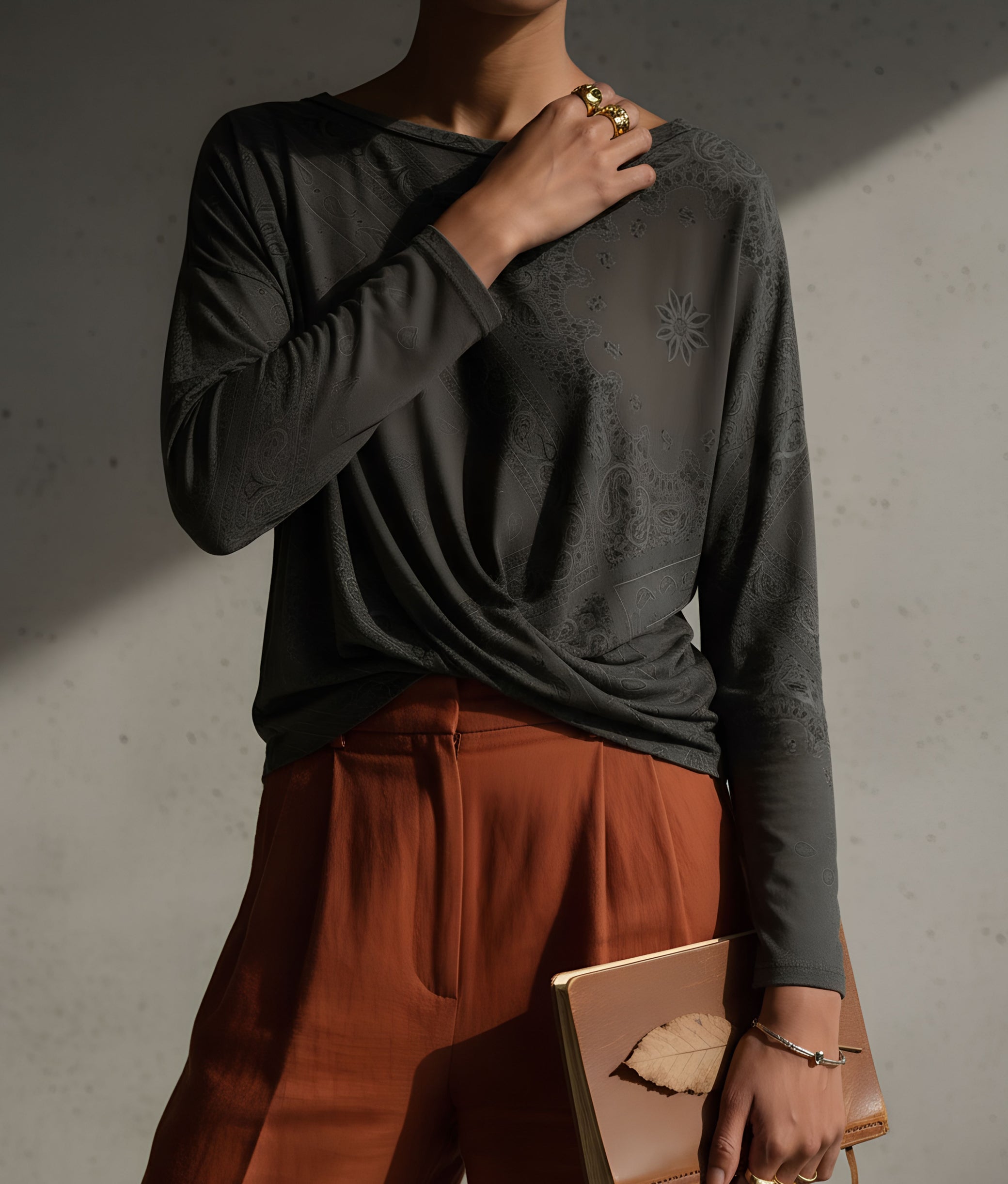 Brown Bandana Top