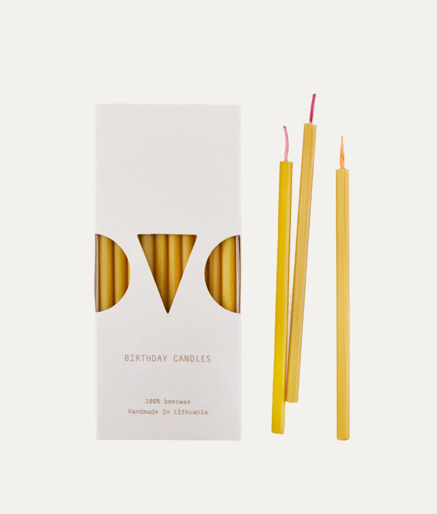 Beeswax Birthday Candles 10 pcs