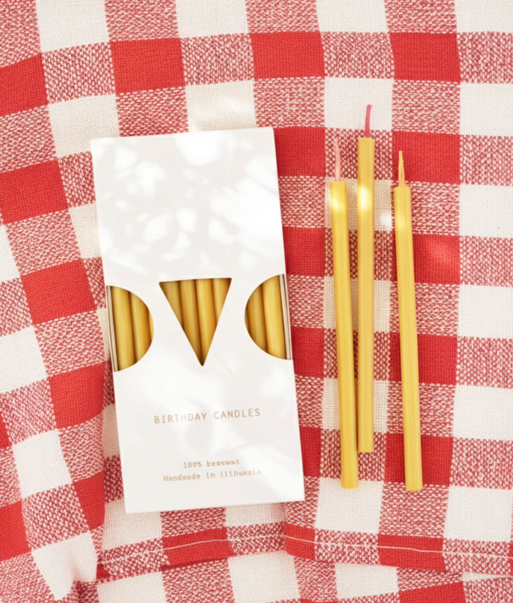 Beeswax Birthday Candles 10 pcs