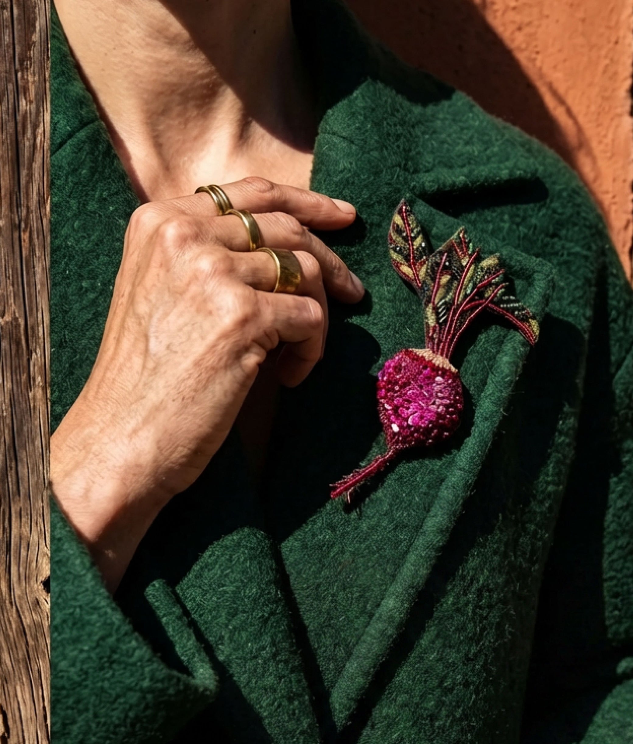 Beet Brooch