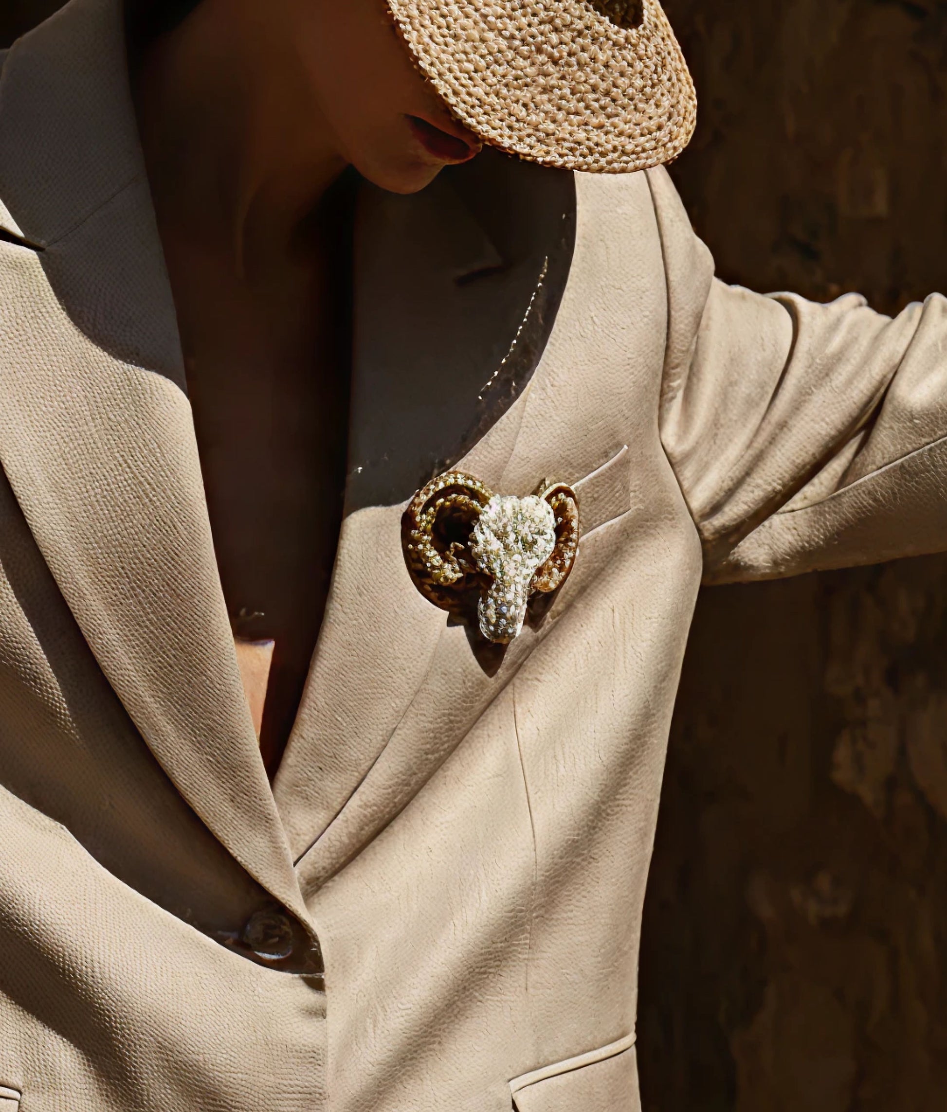 Bighorn Sheep Trovelore Brooch