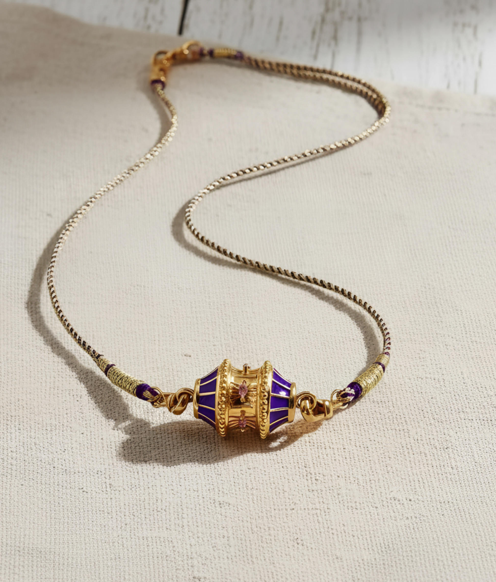 Big Talisman Blue and Purple necklace