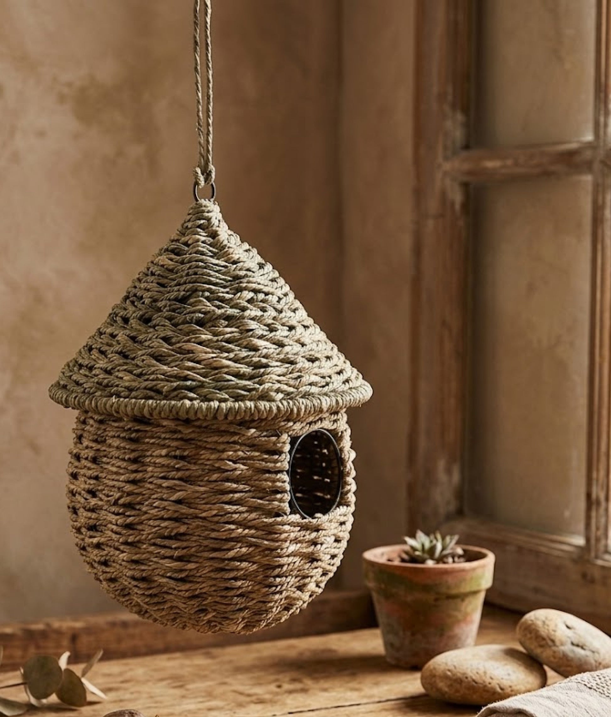 Natural Green Hanging Bird House