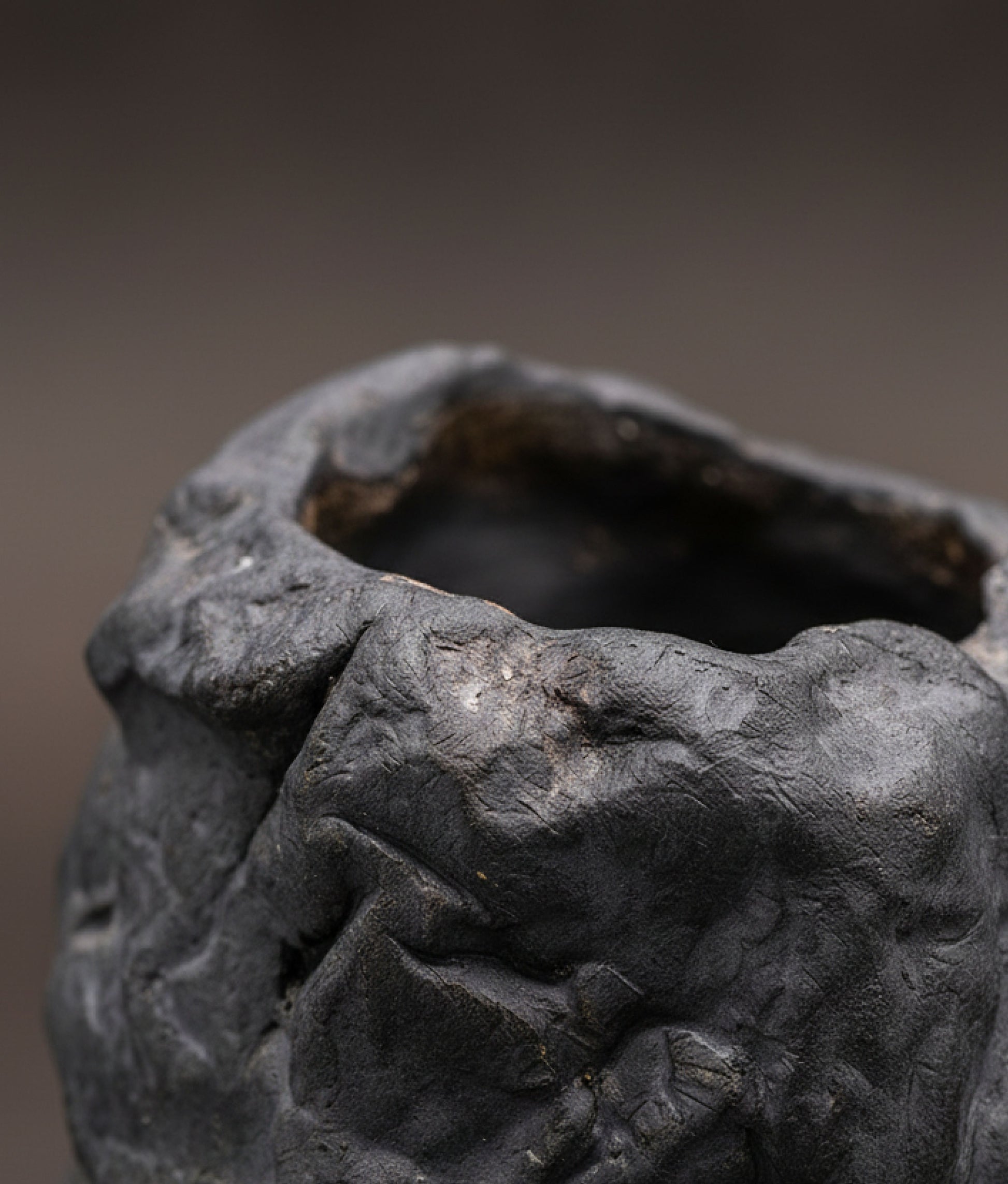 Black Ash Lava Candle Holder