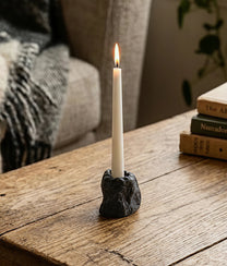 Black Ash Lava Candle Holder