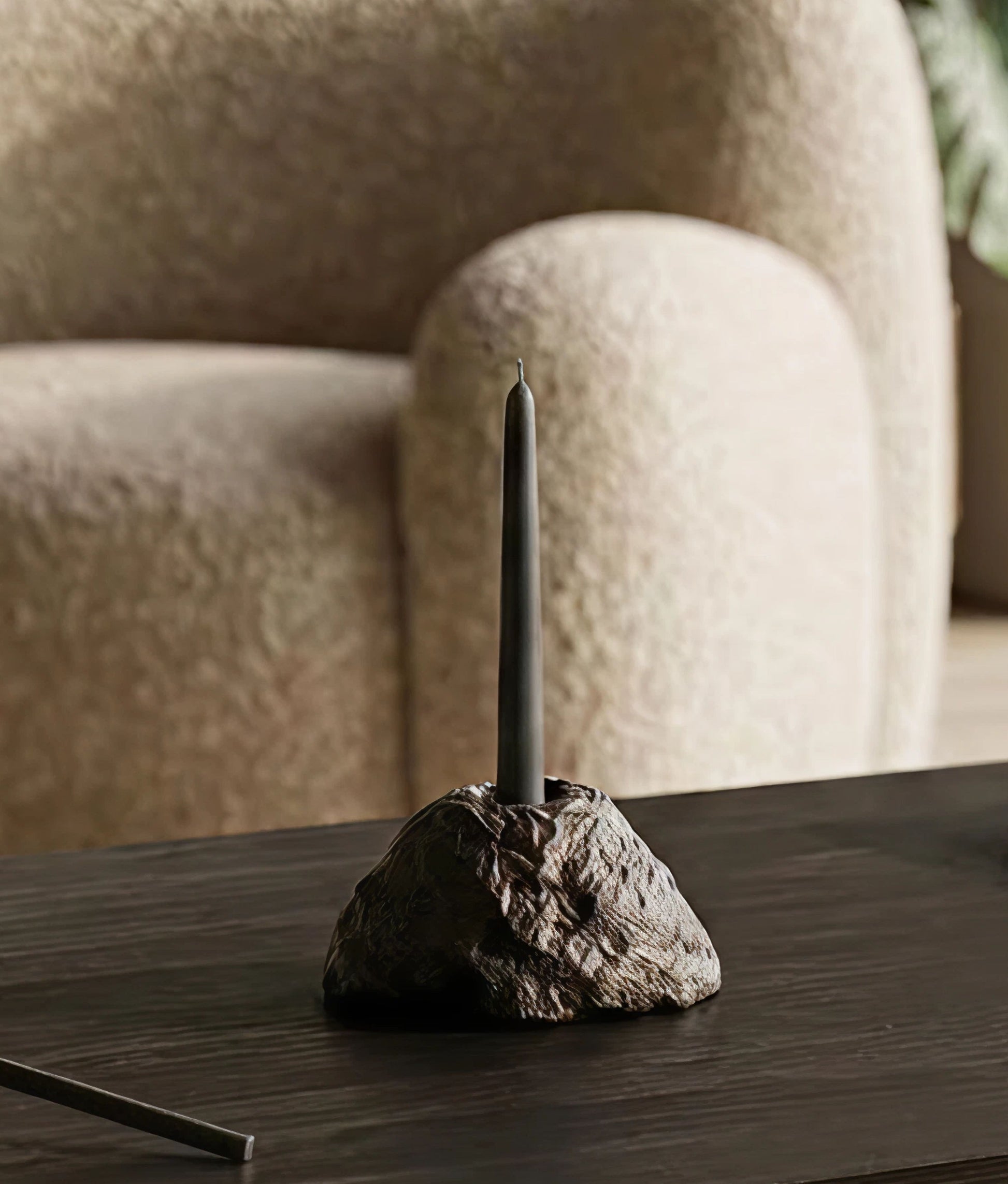 Black Ash Volcano Candle Holder