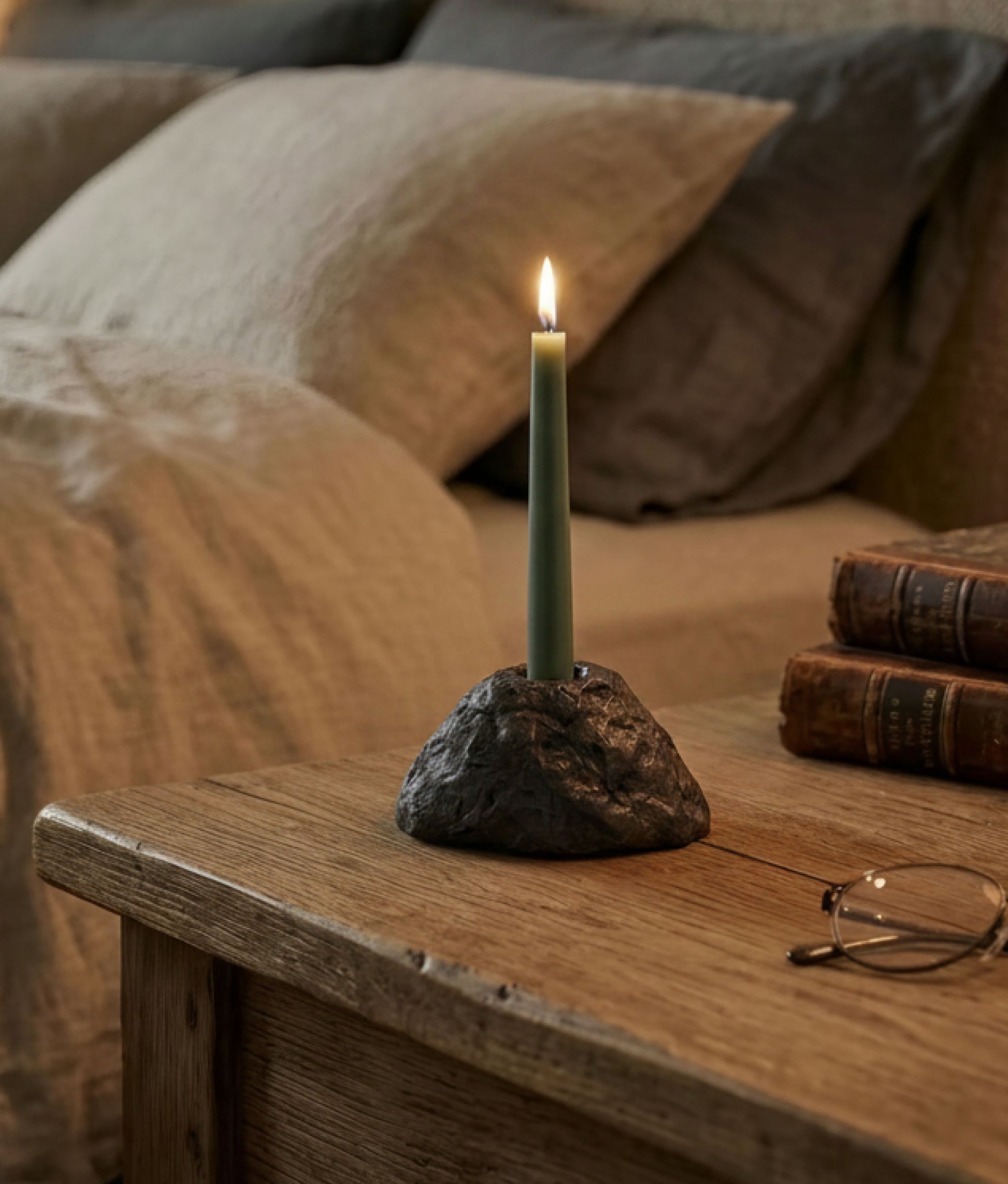 Black Ash Volcano Candle Holder