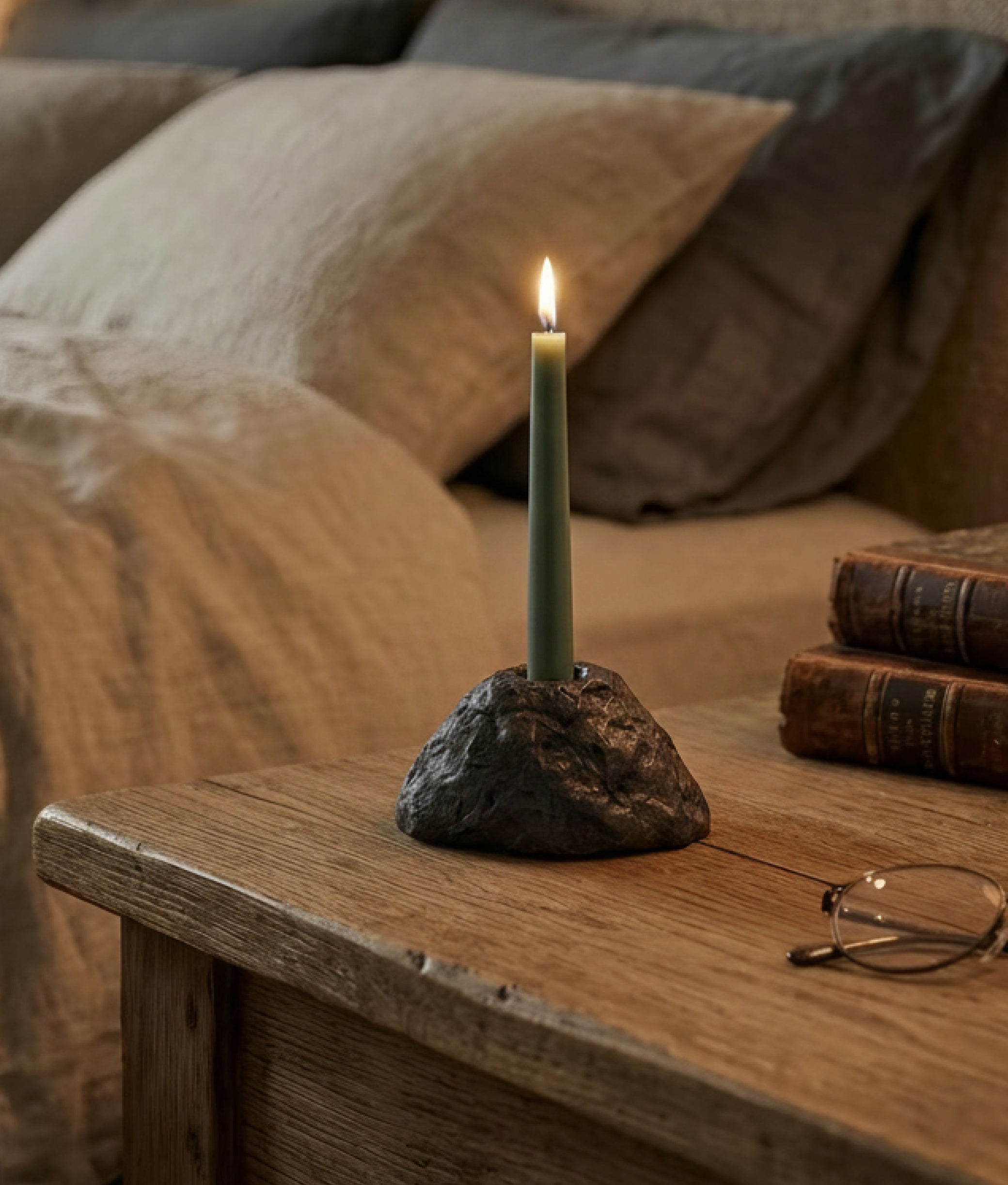 Black Ash Volcano Candle Holder