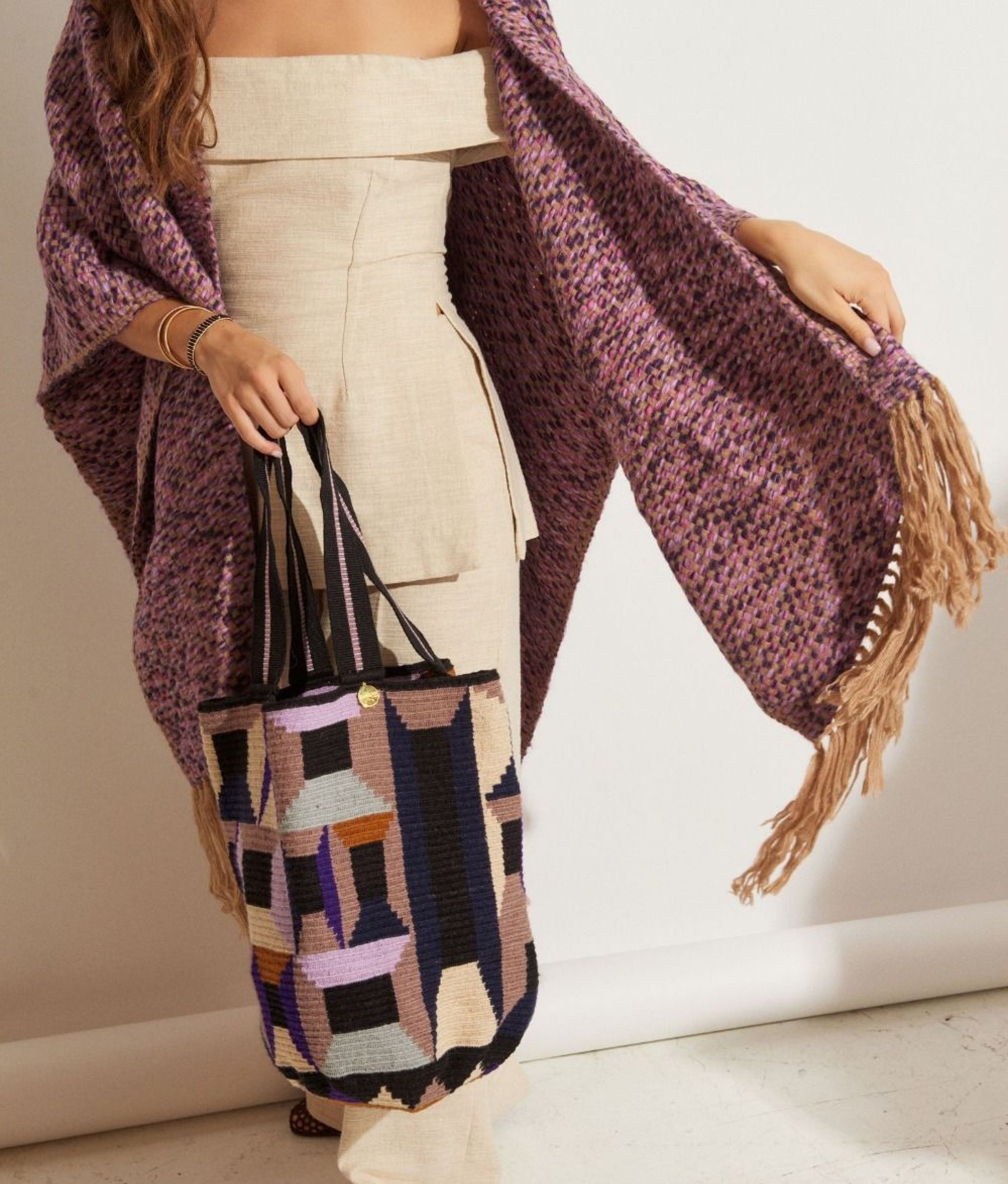 Black &amp; Lilac Cala Bag