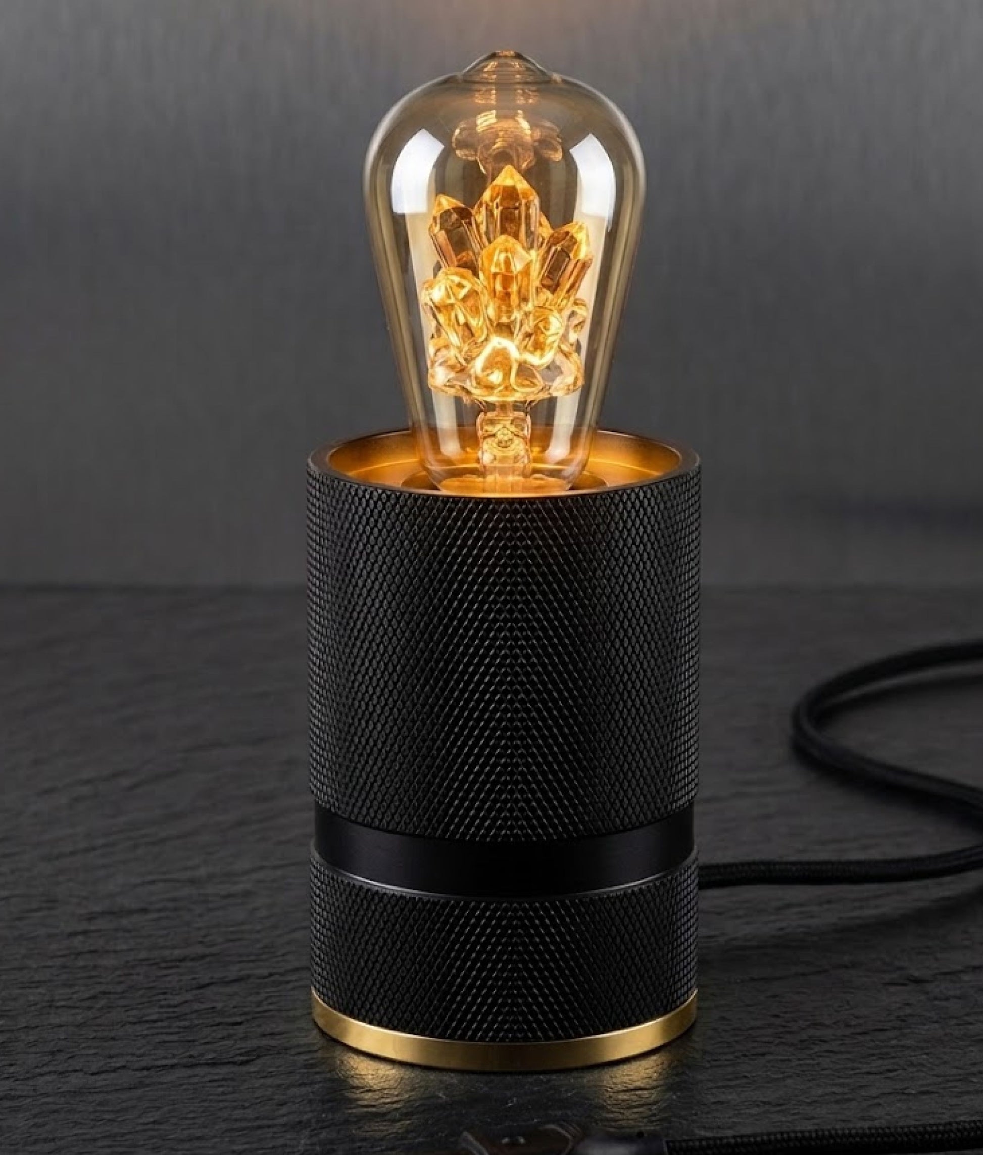 Black Metallic Table Lamp Base