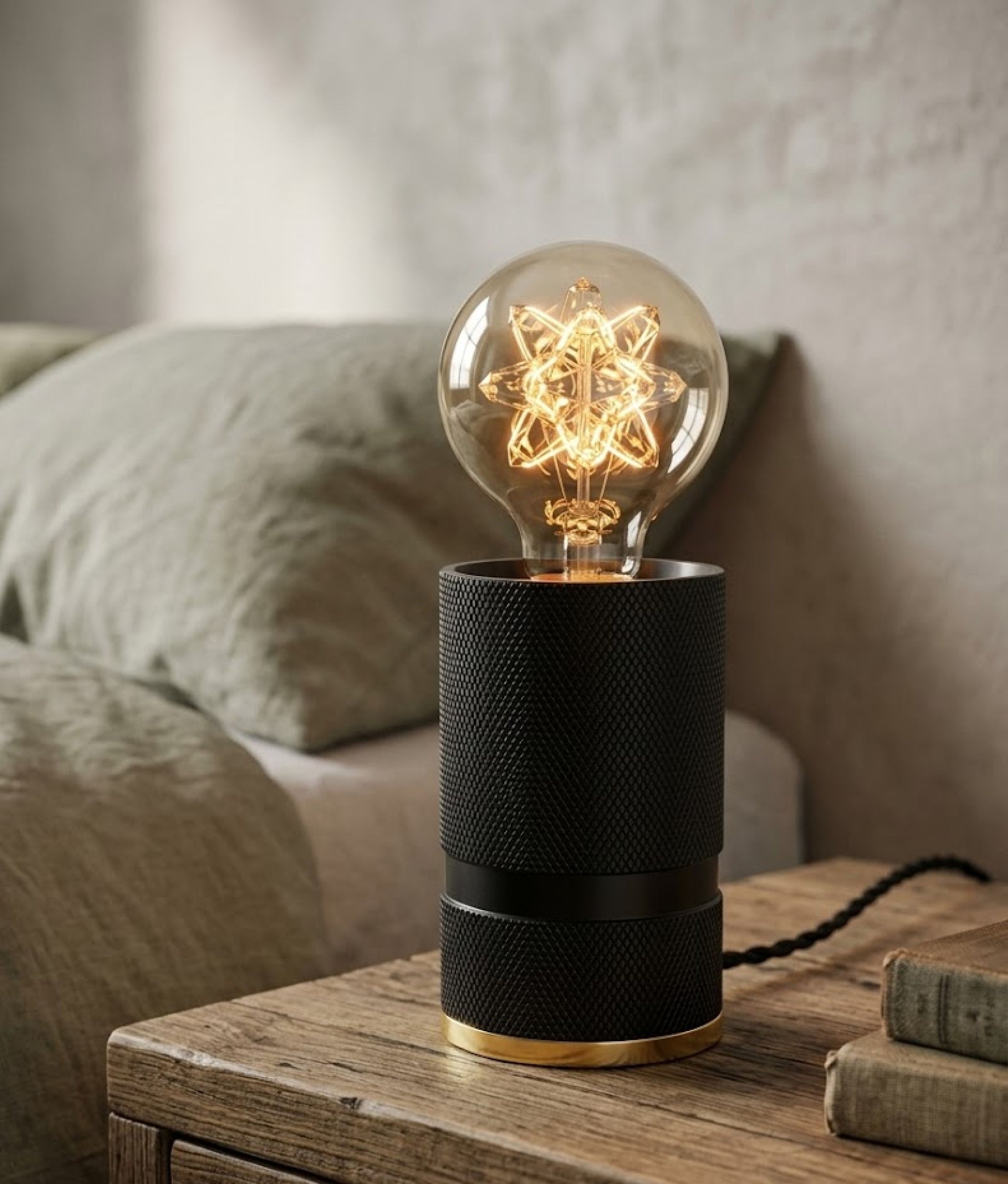 Black Metallic Table Lamp Base