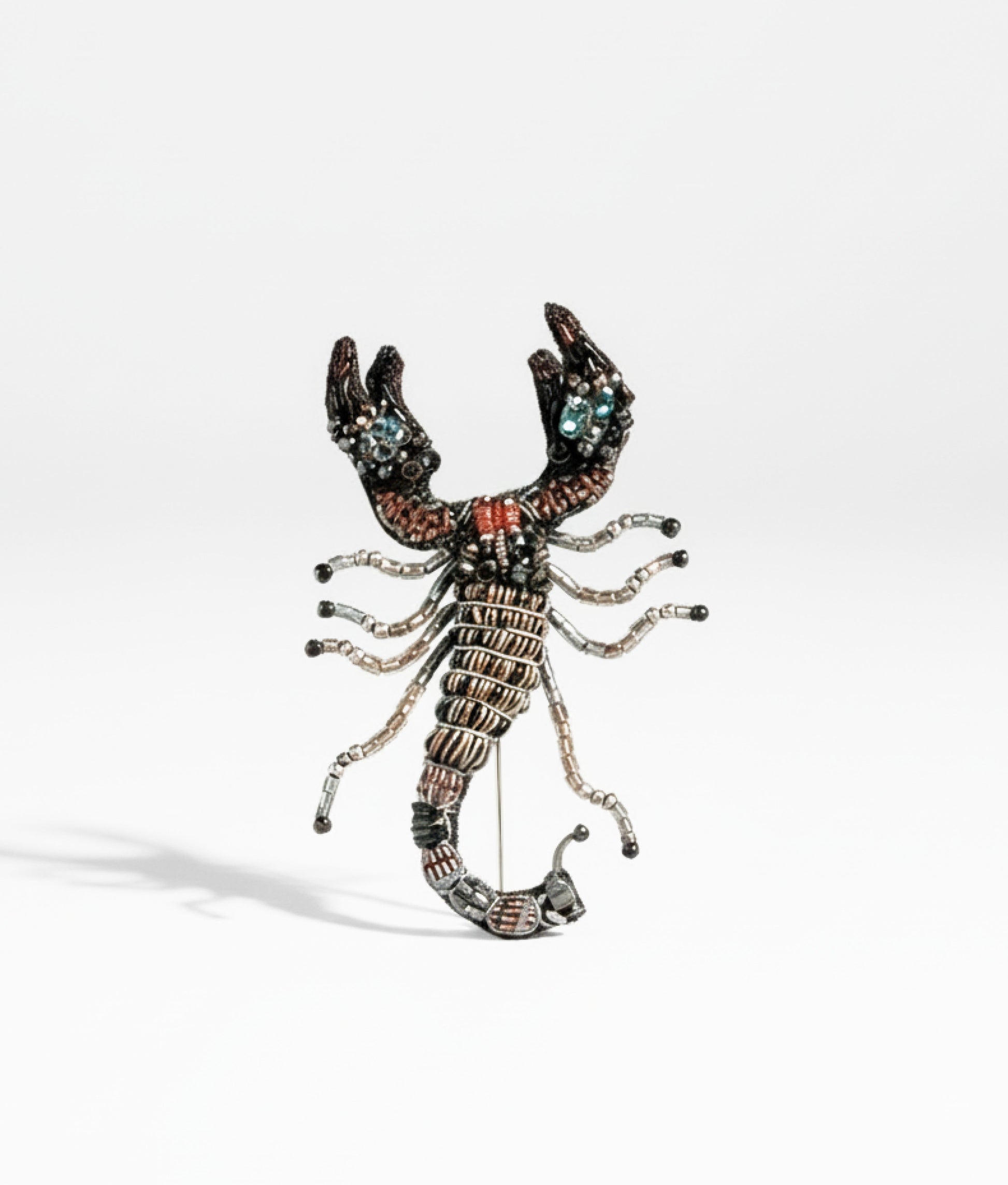 Indian Black Scorpion Brooch