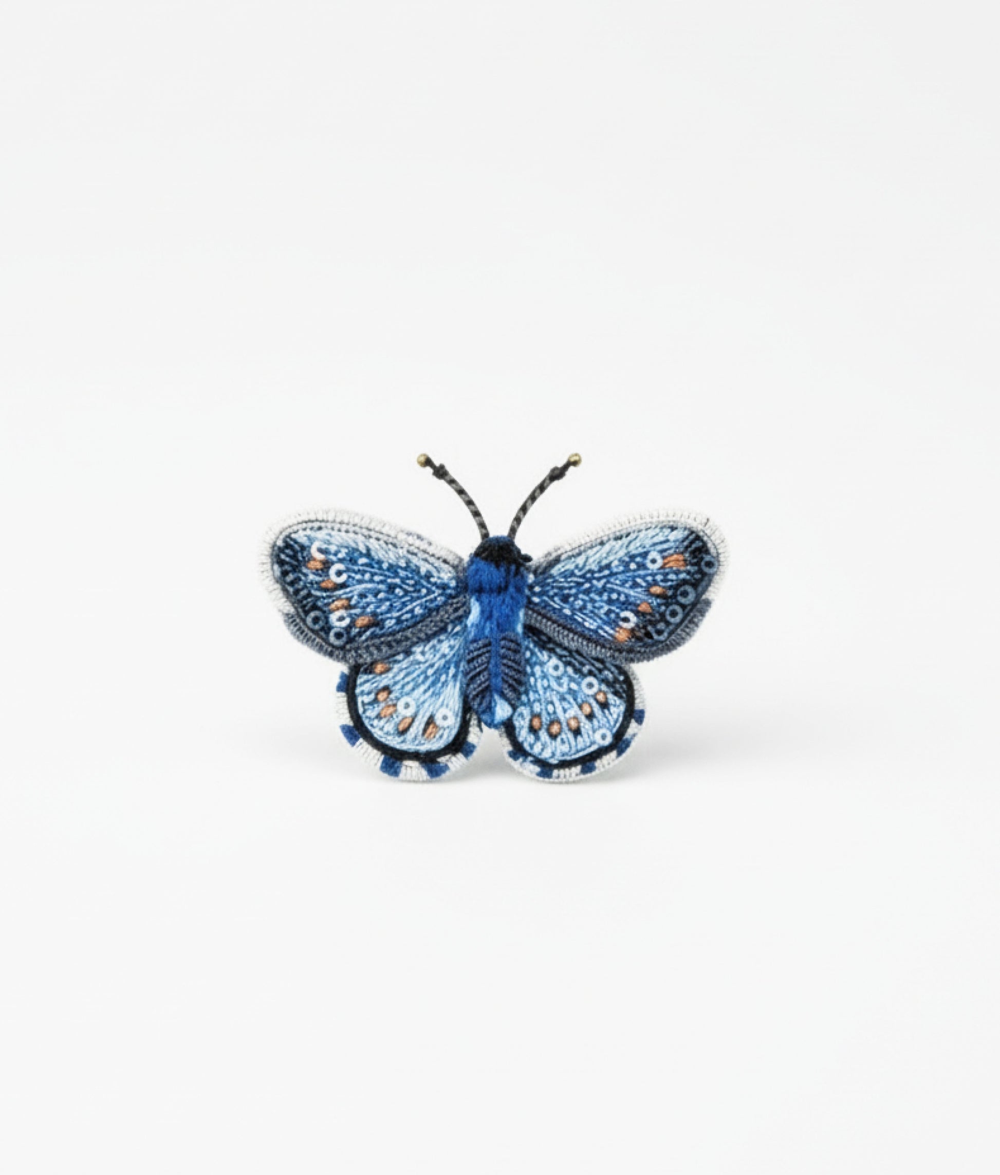 Adonis Blue Butterfly Brooch Pin