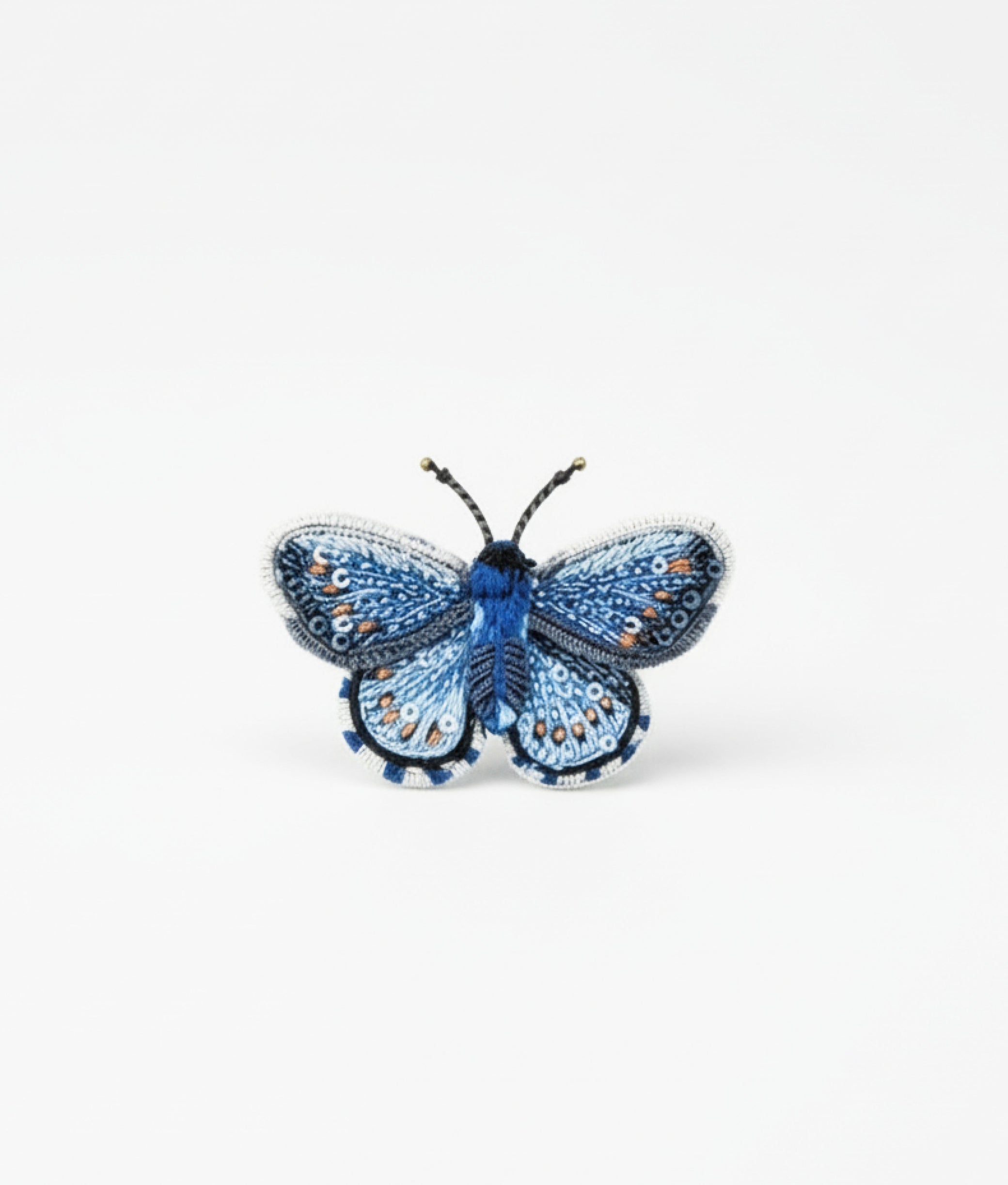 Adonis Blue Butterfly Brooch Pin