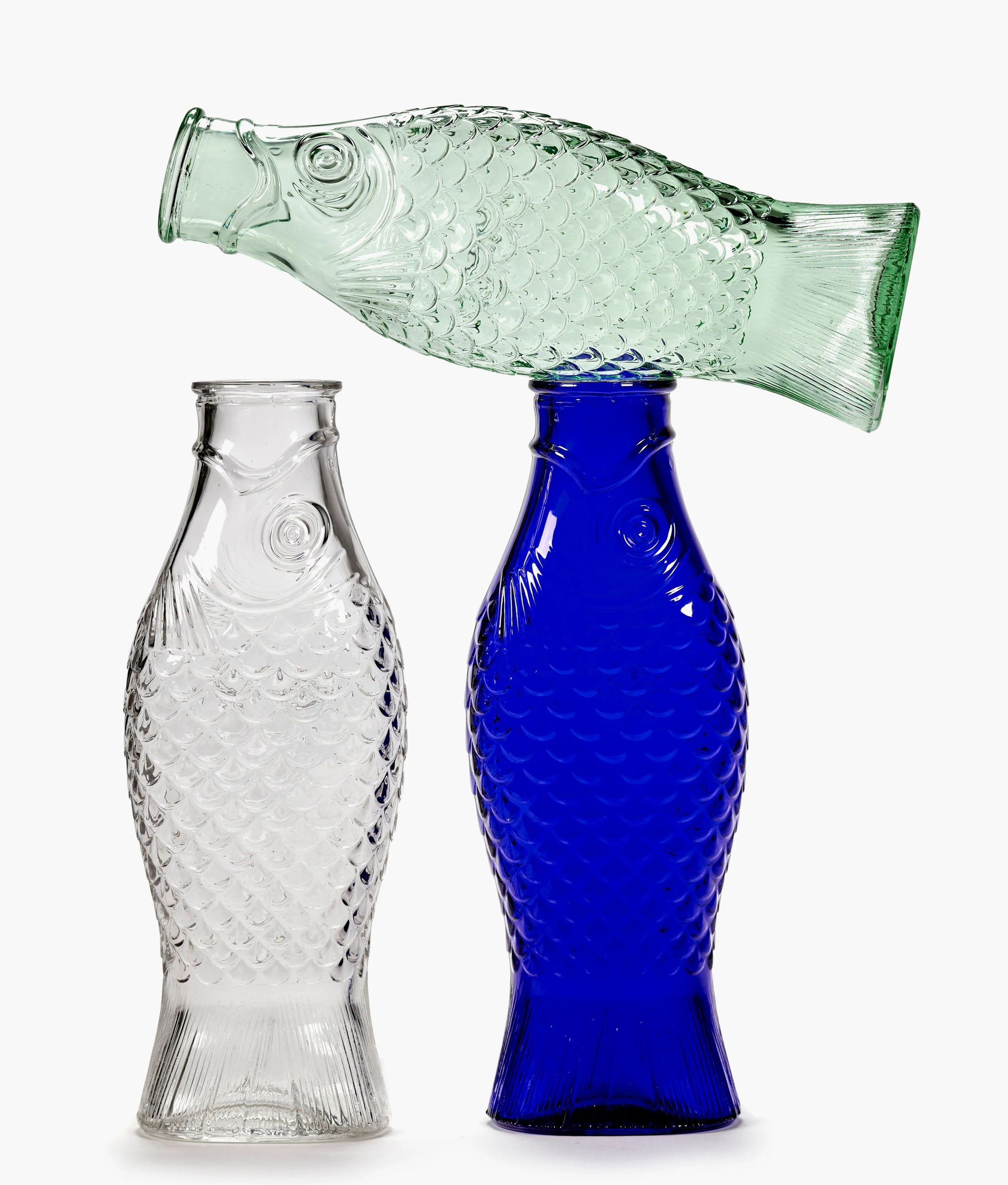 Cobalt Blue Fish Carafe