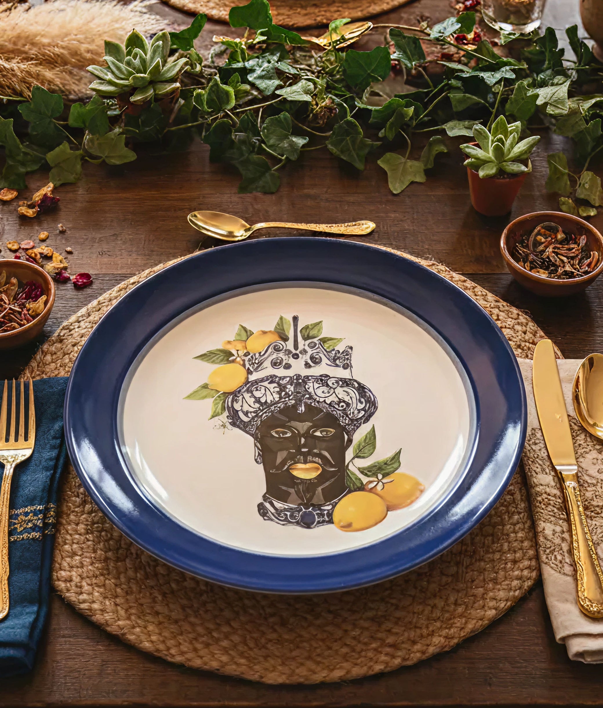 Big Blue Plate Moro