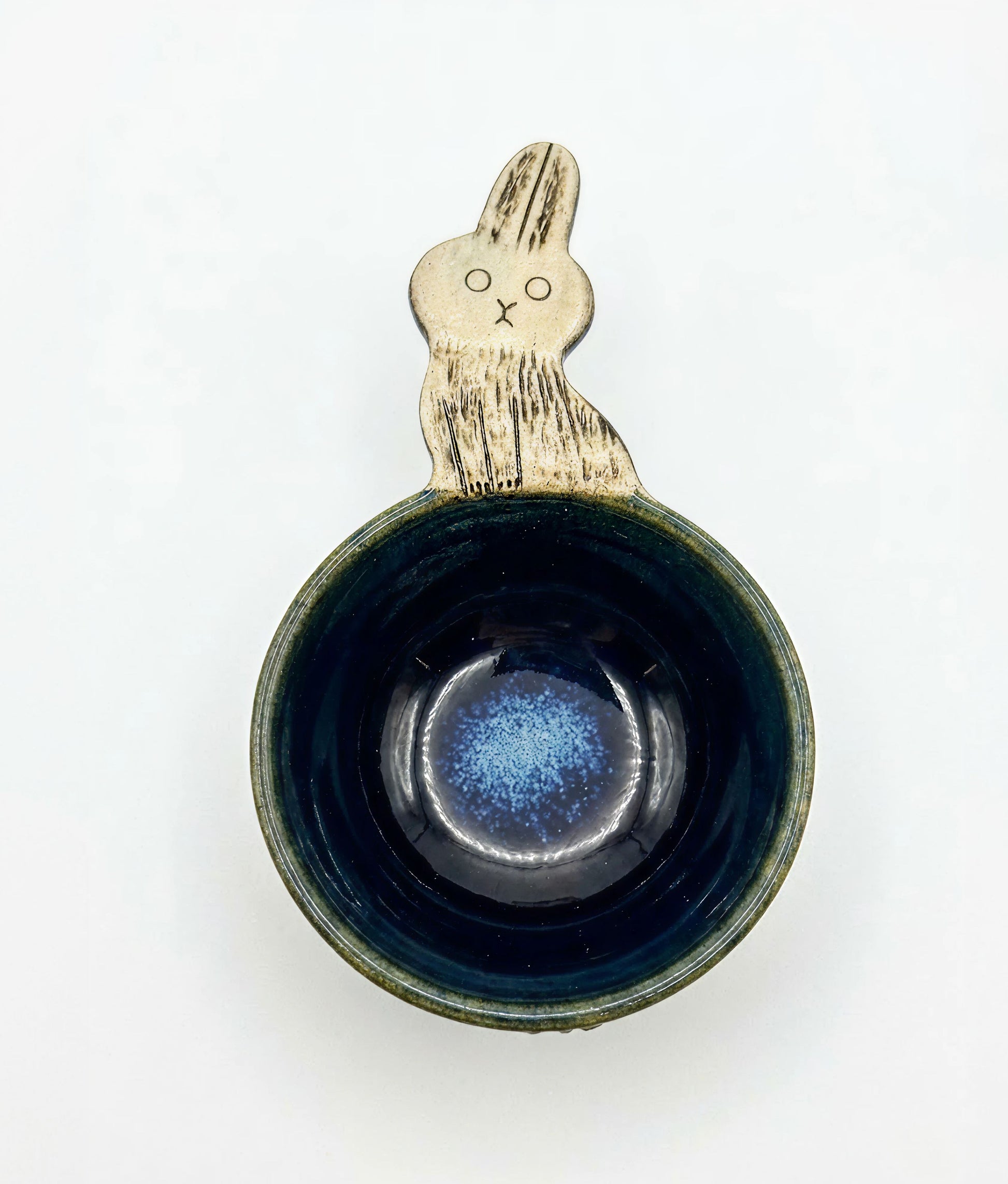 Blue Strawberry Sauce Bowl/Spoon
