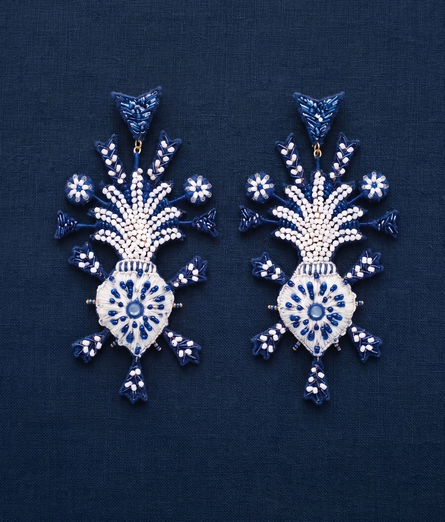 Blue Vow Heart Earrings