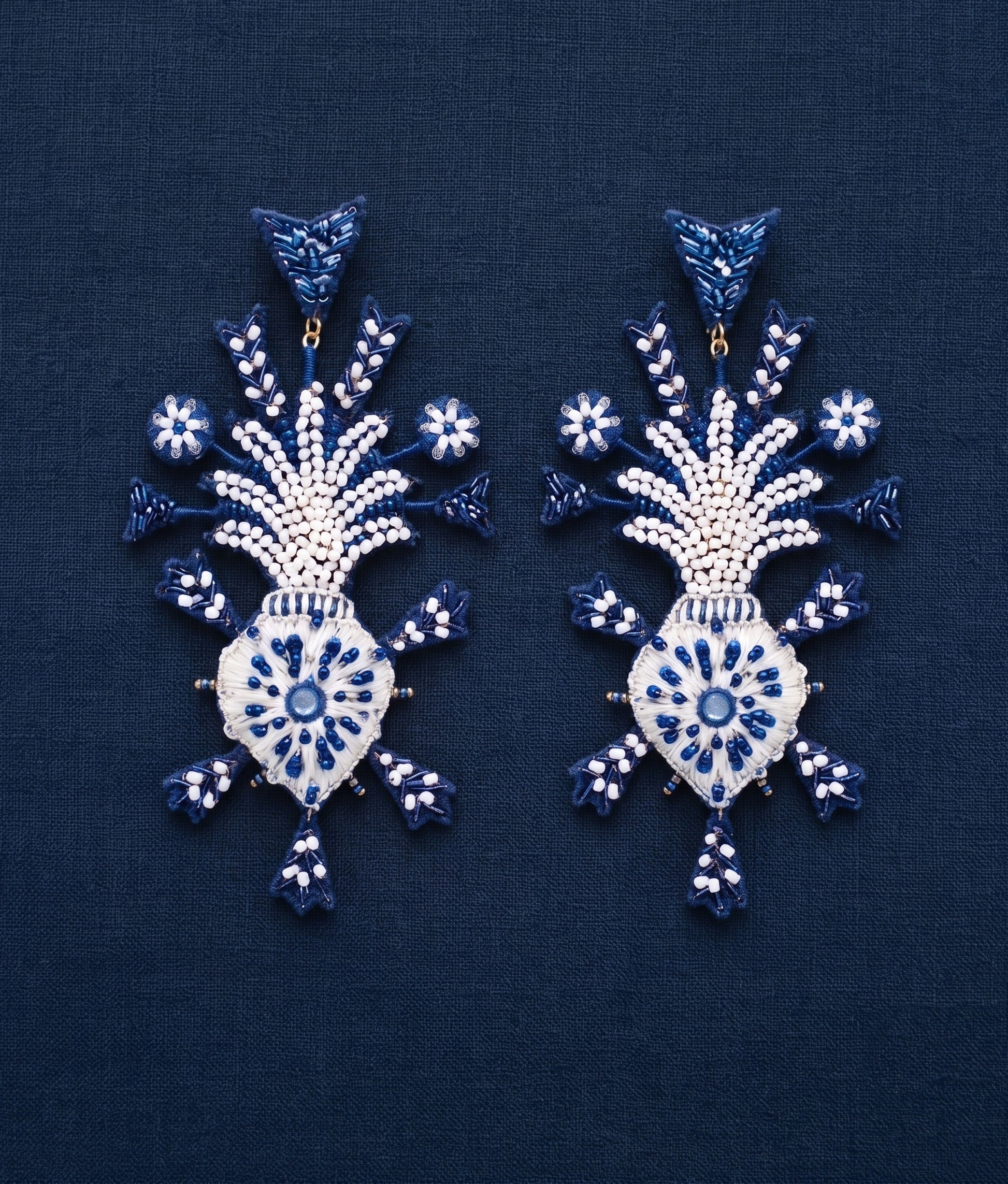 Blue Vow Heart Earrings