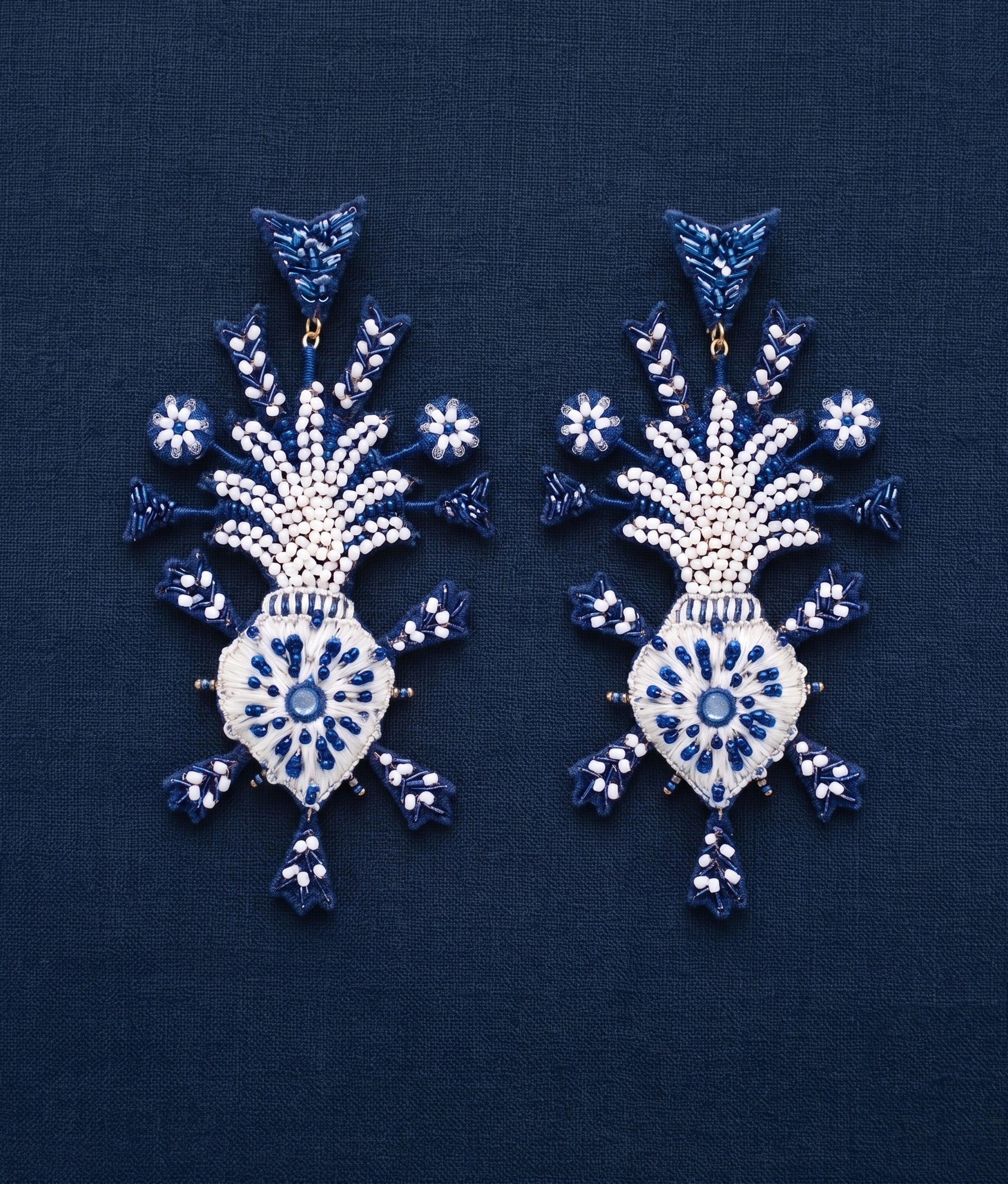 Blue Vow Heart Earrings