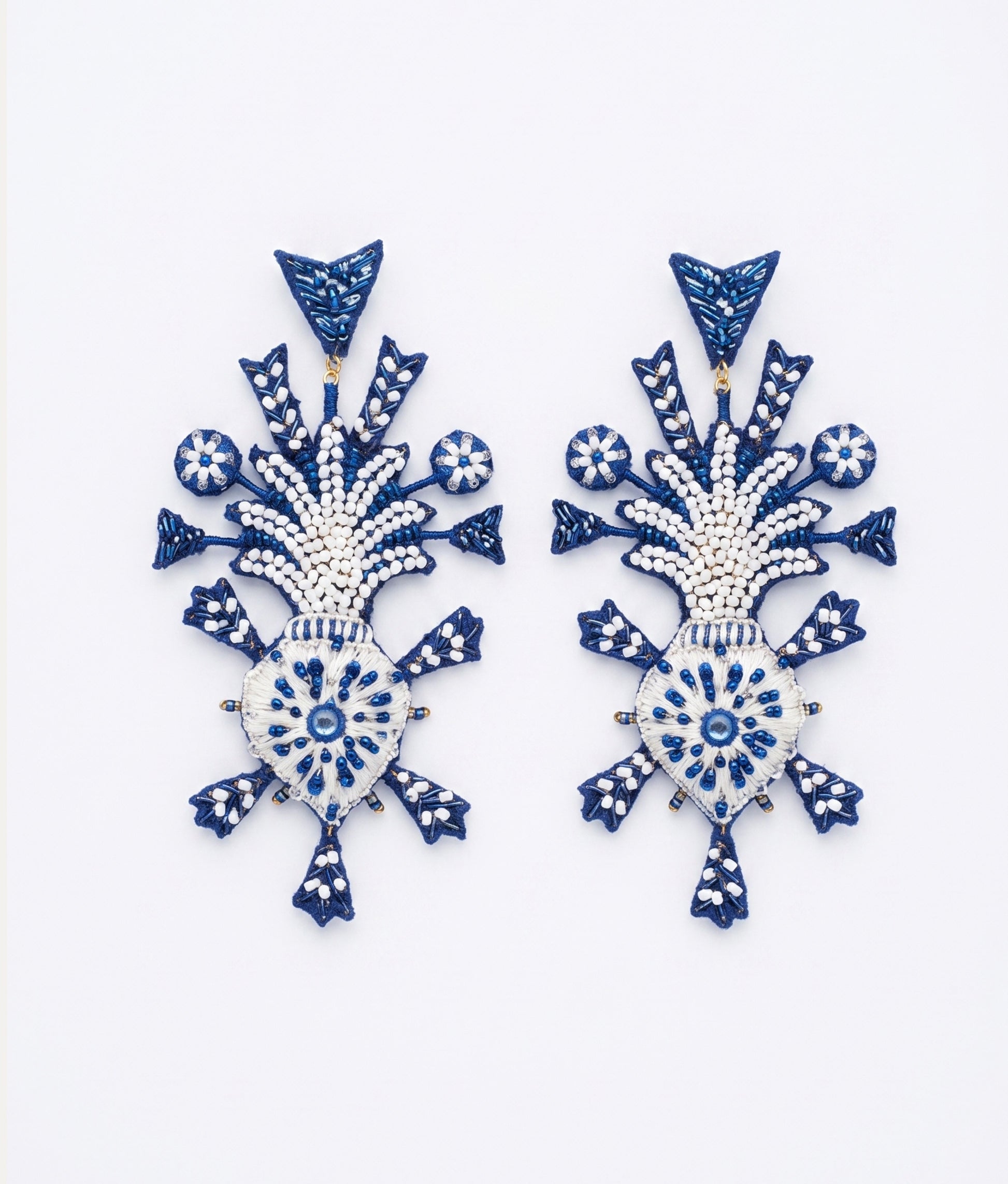 Blue Vow Heart Earrings