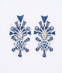 Blue Vow Heart Earrings
