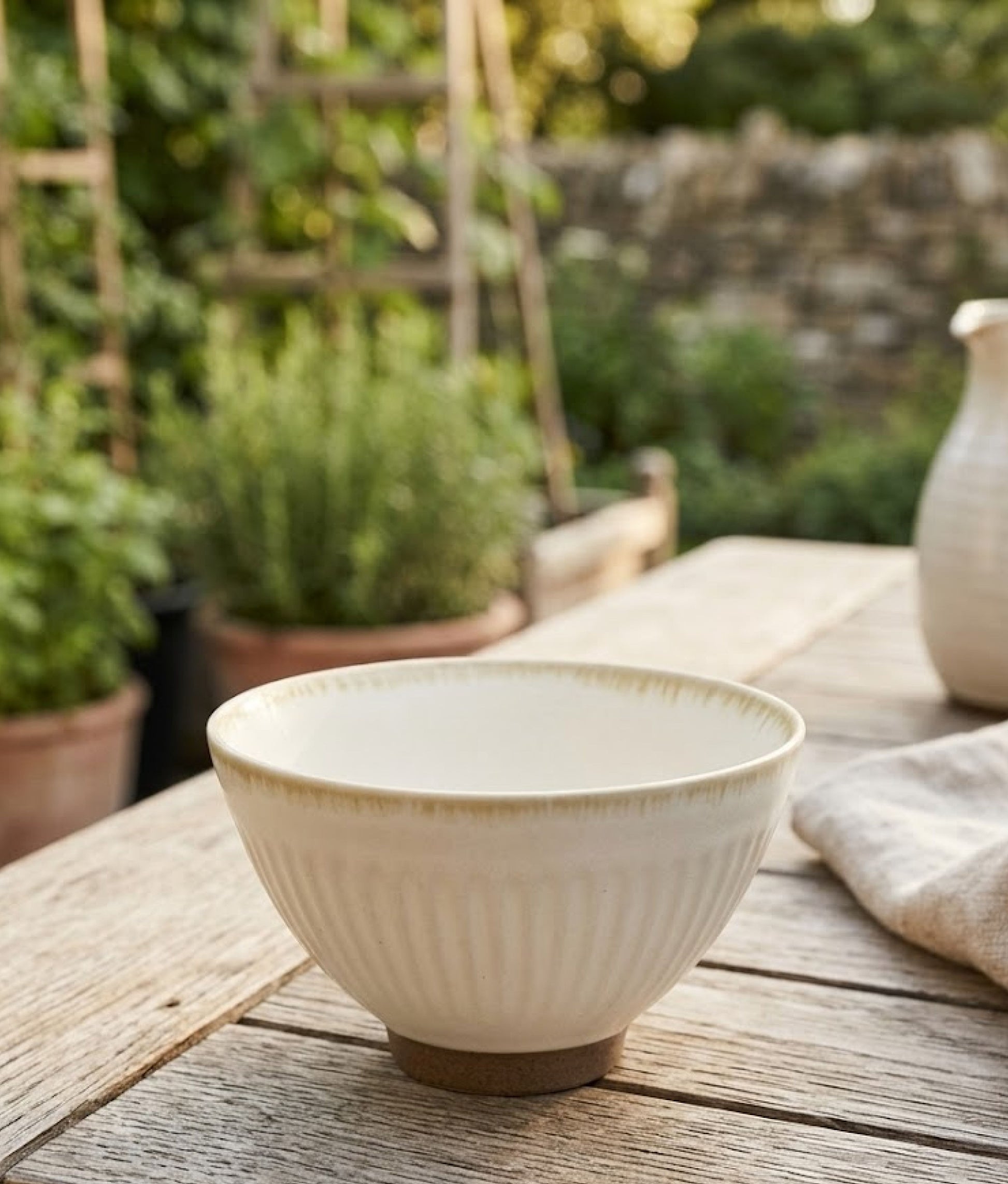 Off White Stoneware Bowl