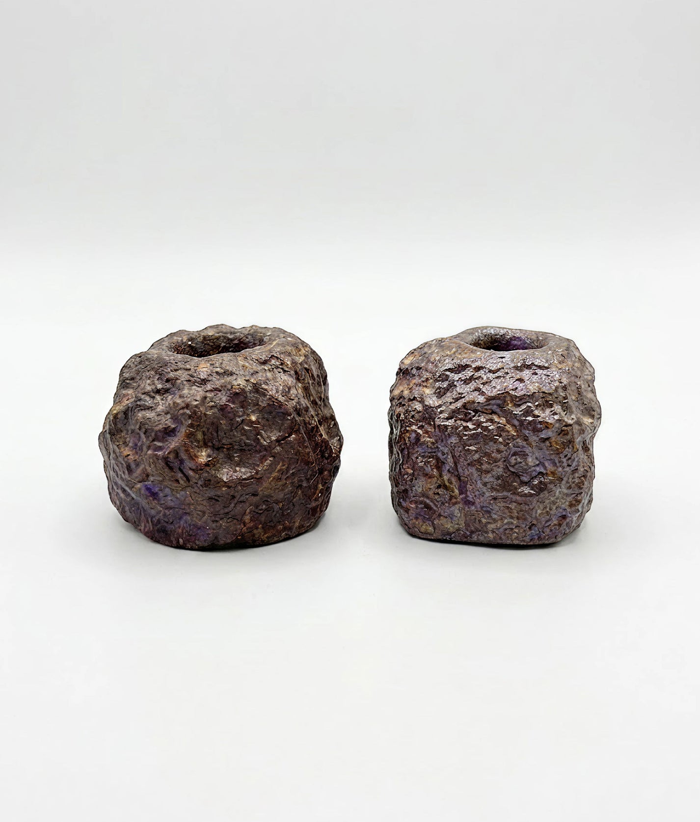 Brown Ash Lava Candle Holder
