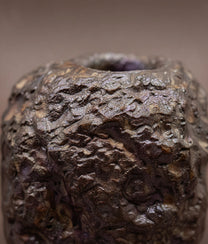Brown Ash Lava Candle Holder
