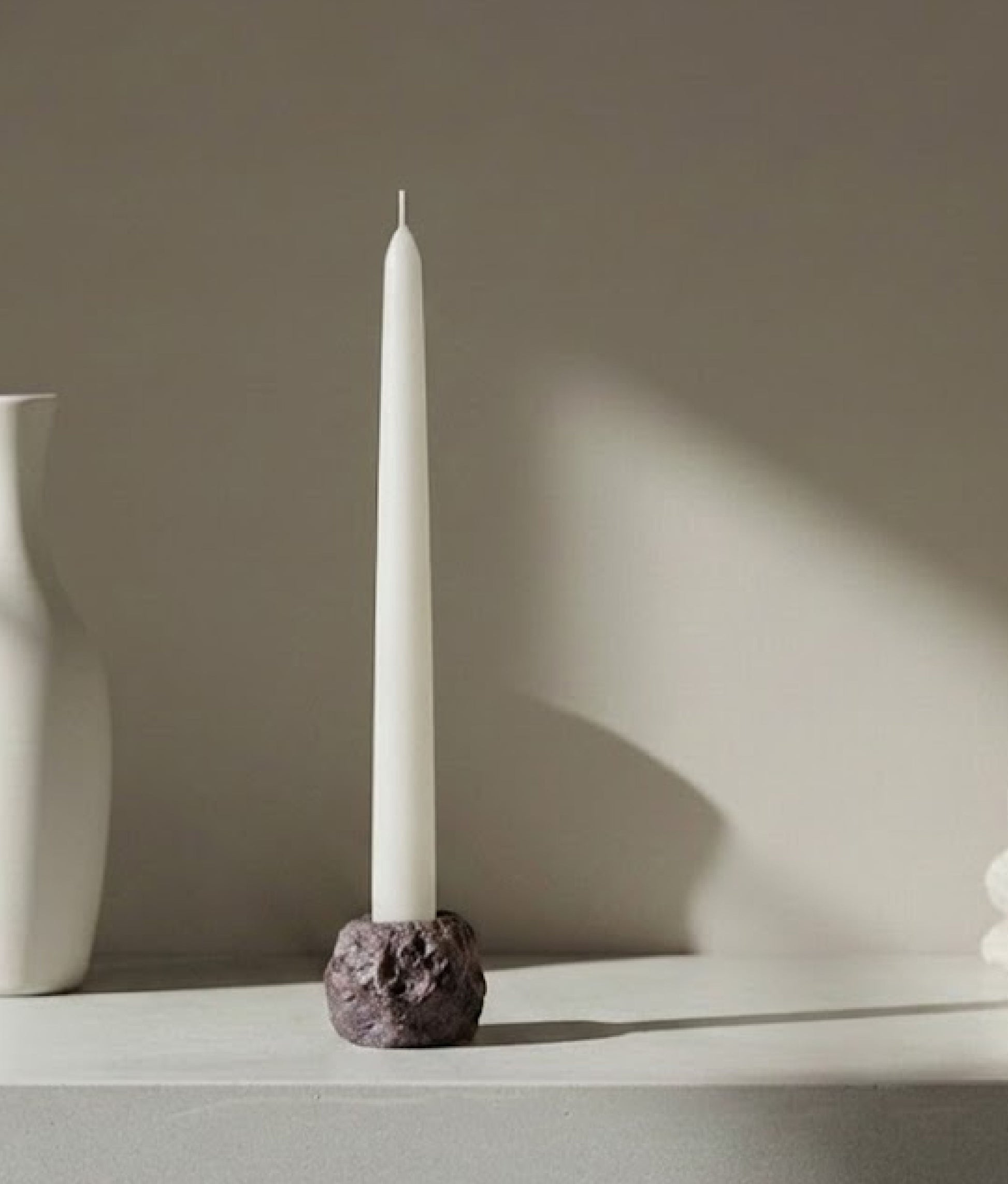 Brown Ash Lava Candle Holder