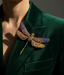 Brown Hawker Dragonfly Brooch