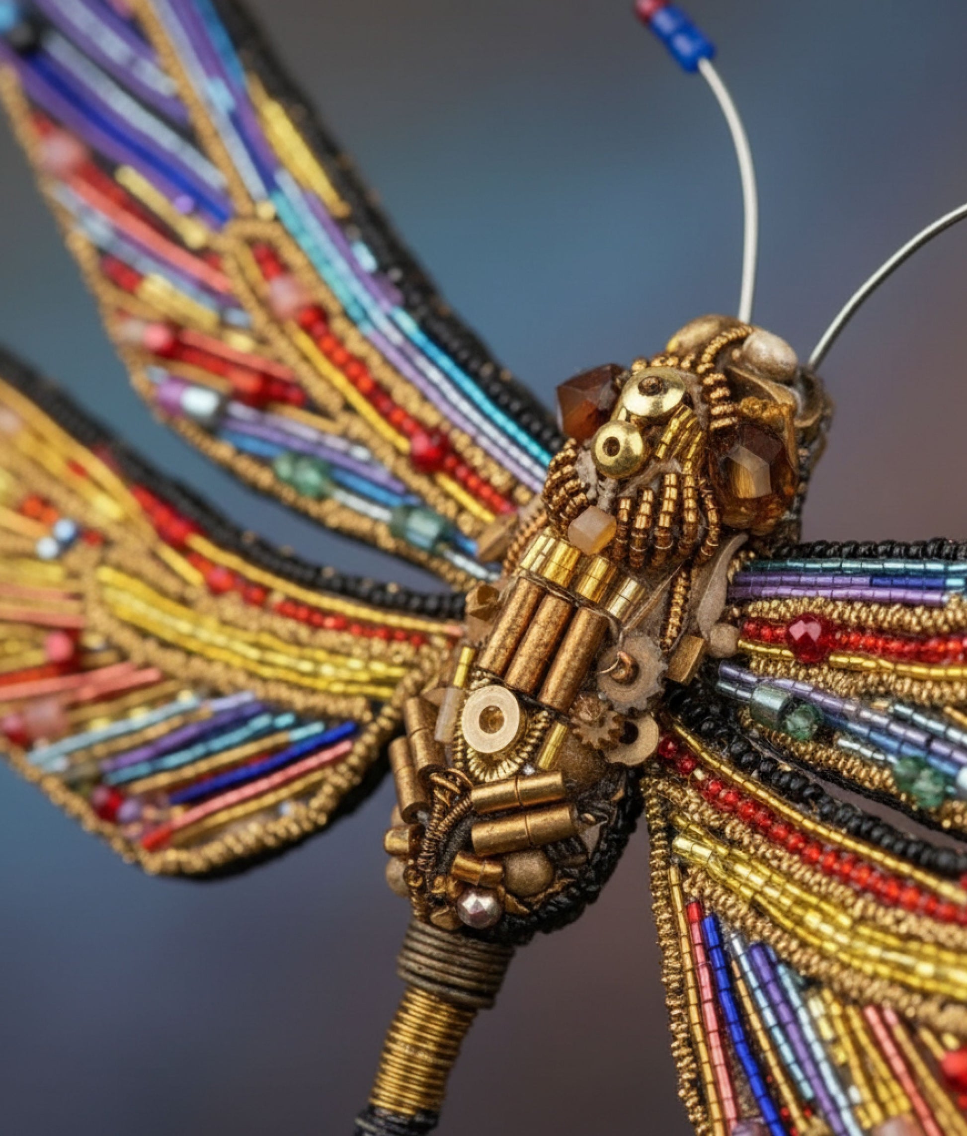 Brown Hawker Dragonfly Brooch