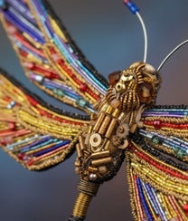 Brown Hawker Dragonfly Brooch