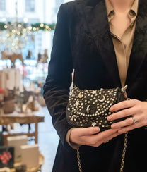 Crossbody Mix Studs Black Bag
