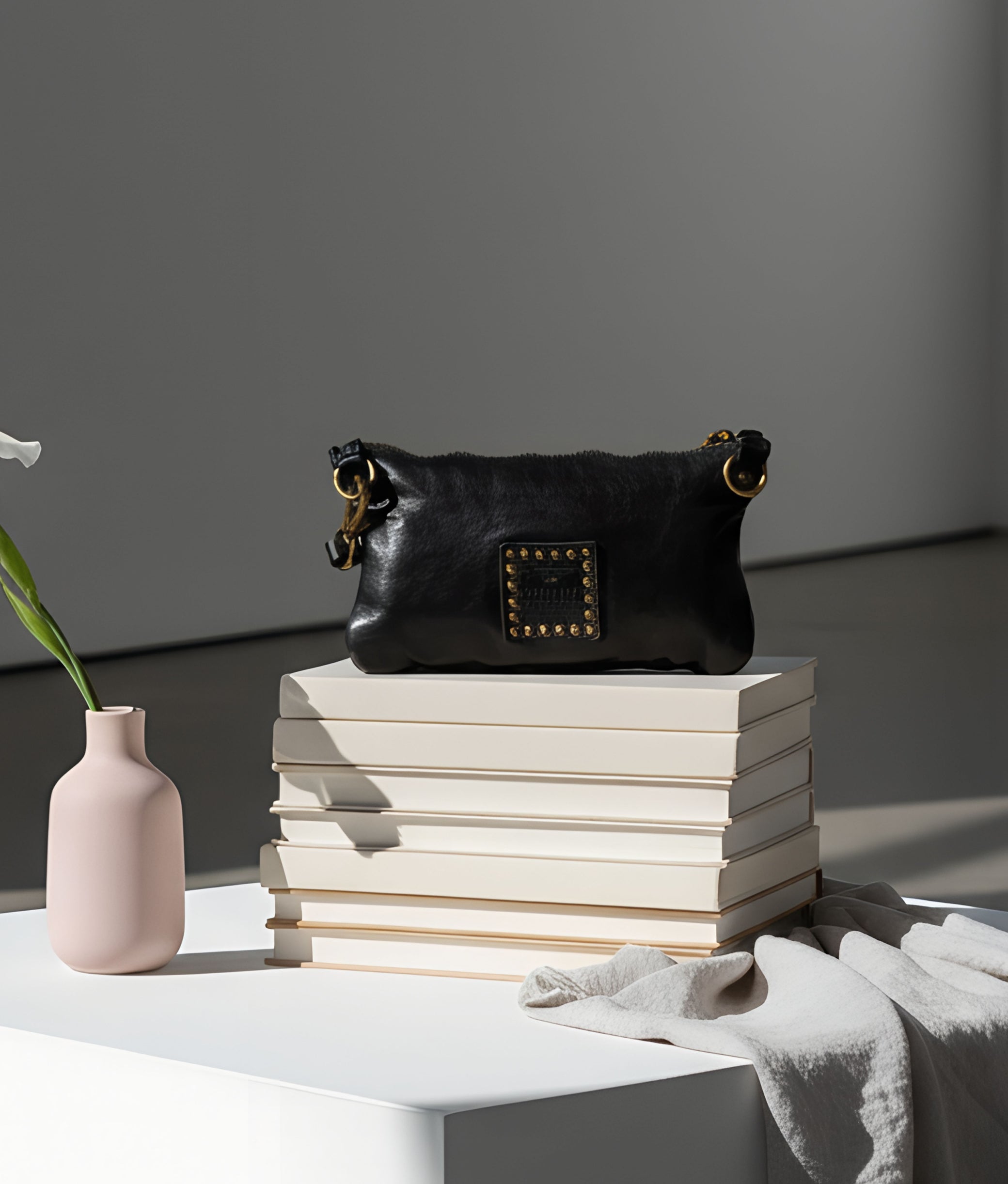 Pochette Cow Black Bag