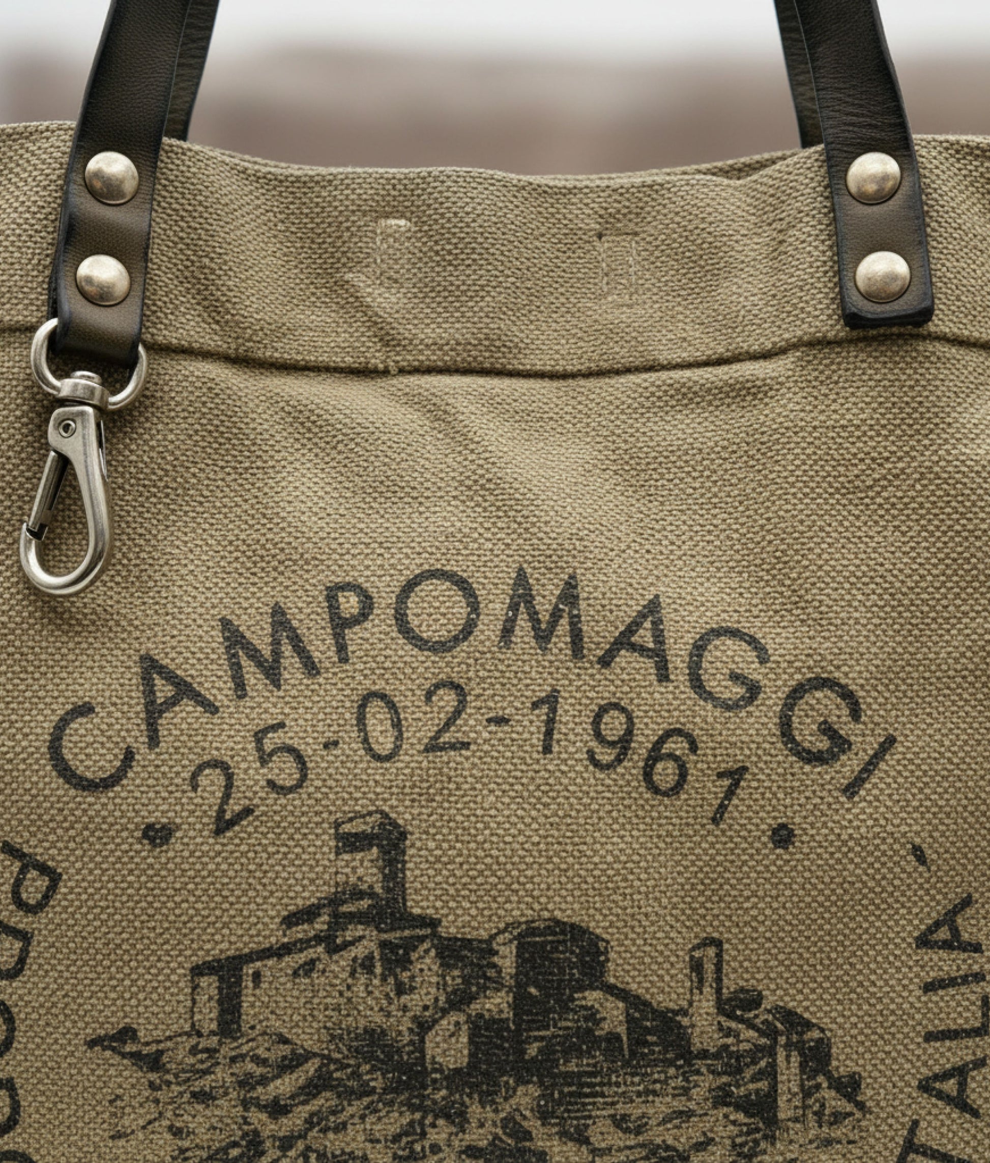 Bougainvillea Shopping Bag In Military Black