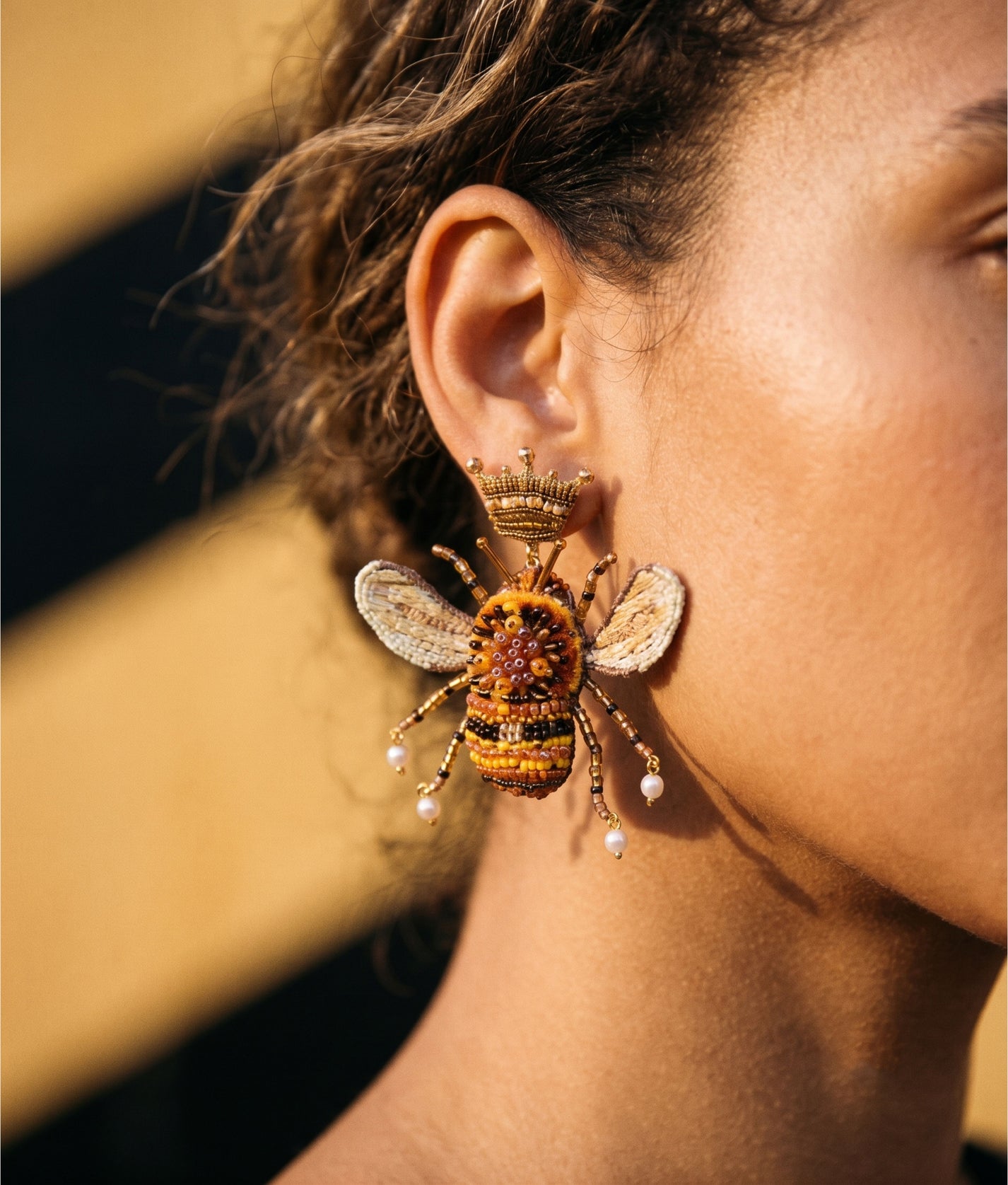 Carder Bee Earrings